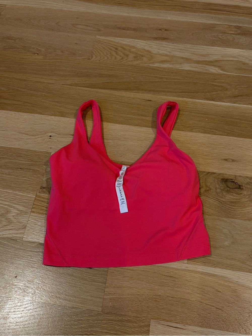 lululemon athletica Coral Pink Supportive Crop Tank